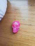 Gummy pink skull pendant necklace