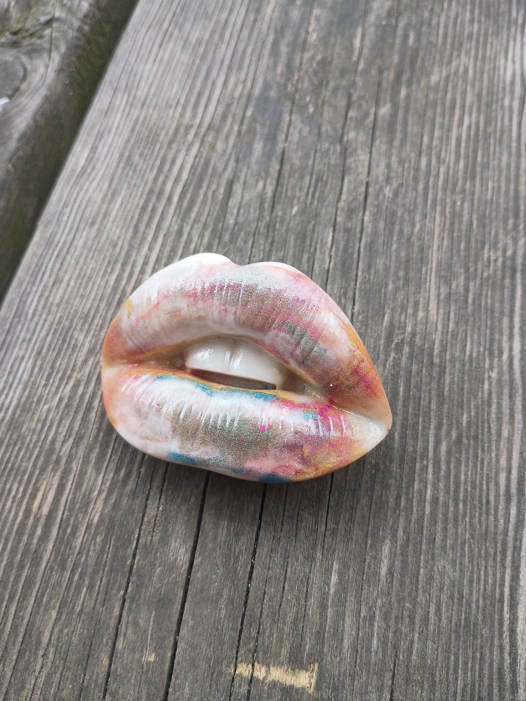 "Speak softly and carry bold lips"- Lips Brooch