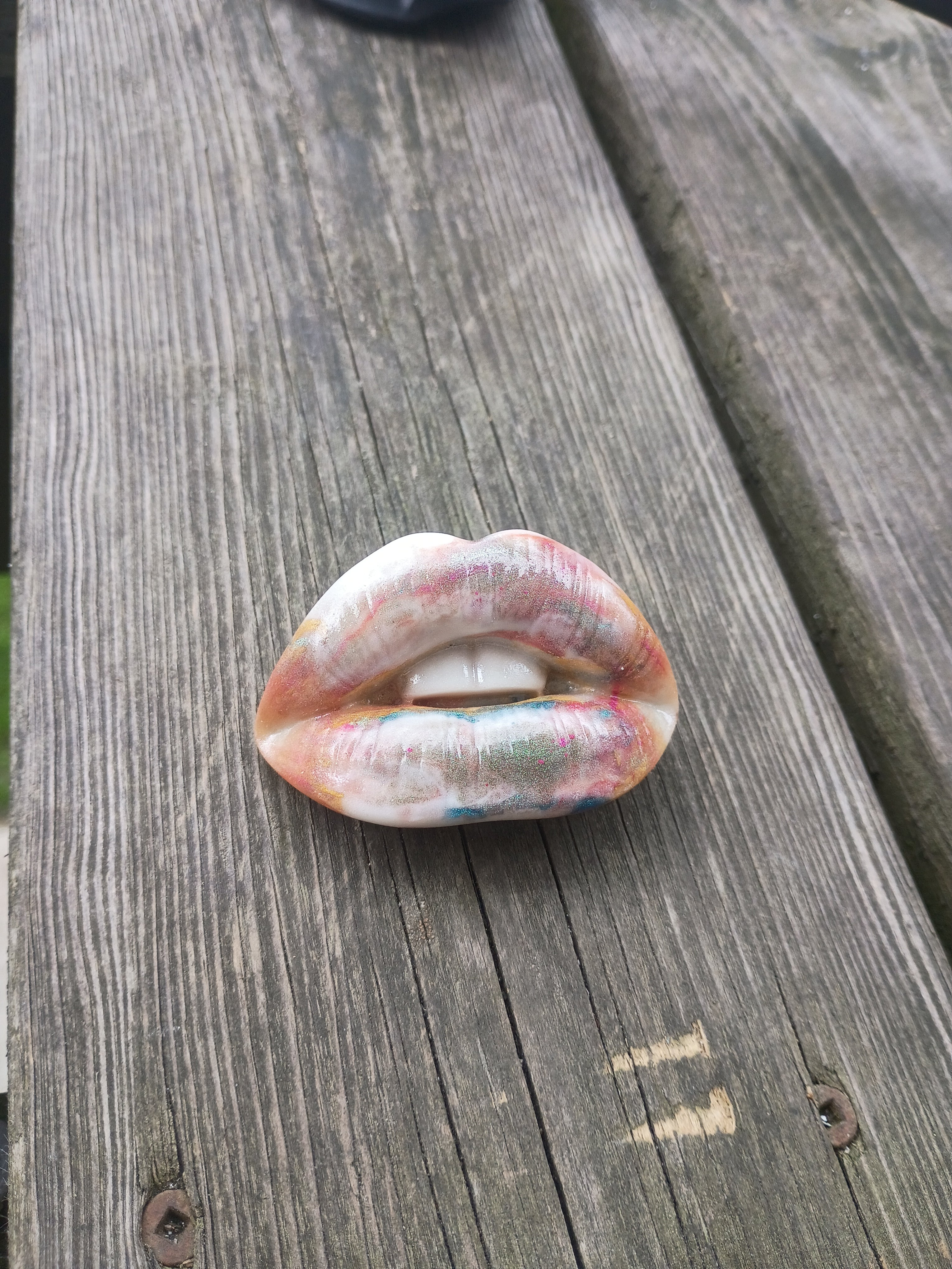 "Speak softly and carry bold lips"- Lips Brooch